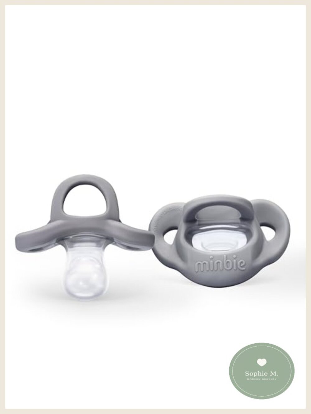 Minbie Orthodontic Pacifier 2 Pack Silicone Anti-Reflux